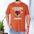 Stealing Hearts & Bases Valentine’s Day Baseball Love Men's Comfort Colors T-Shirt Yam Stealing Hearts & Bases Valentine’s Day Baseball Love Men's Comfort Colors T-Shirt Yam