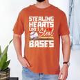Stealing Hearts Like I Steal Bases Baseball Valentines Men's Comfort Colors T-Shirt Yam Stealing Hearts Like I Steal Bases Baseball Valentines Men's Comfort Colors T-Shirt Yam