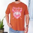 Strike Out Breast Cancer Baseball Drip For Boys Youth Men's Comfort Colors T-Shirt Yam Strike Out Breast Cancer Baseball Drip For Boys Youth Men's Comfort Colors T-Shirt Yam