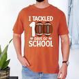 I Tackled 100 Days Of School Baseball Player Kids Teacher Men's Comfort Colors T-Shirt Yam