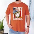 I Teach My Kids To Hit And Steal Baseball Dad American Flag Men's Comfort Colors T-Shirt Yam I Teach My Kids To Hit And Steal Baseball Dad American Flag Men's Comfort Colors T-Shirt Yam