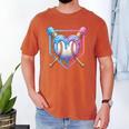 Valentines Baseball Heart Dripping Ice Cream Gen Z Alpha Men's Comfort Colors T-Shirt Yam Valentines Baseball Heart Dripping Ice Cream Gen Z Alpha Men's Comfort Colors T-Shirt Yam