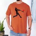 Valentines Day Baseball Batter Silhouette Heart Men Boys Kid Men's Comfort Colors T-Shirt Yam