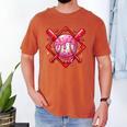 Valentines Day Baseball Boys Ice Cream Drip Heart Youth Kids Men's Comfort Colors T-Shirt Yam