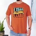 I Yell Because I Care Baseball Dad Men's Comfort Colors T-Shirt Yam