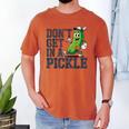Youth Baseball Catcher Humor Don’t Get In A Pickle Men's Comfort Colors T-Shirt Yam
