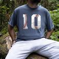 2016 10th Birthday Baseball Boys Kids Ten 10 Tenth Men's Comfort Colors T-Shirt Denim