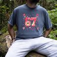 6 7 Melting Number Arrow Baseball Drip Valentine's Day Men's Comfort Colors T-Shirt Denim