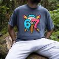 67 Baseball Ice Cream Drip Player Men's Comfort Colors T-Shirt Denim