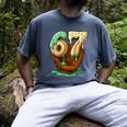 67 Ice Cream Drip Six Seven Baseball Men's Comfort Colors T-Shirt Denim 67 Ice Cream Drip Six Seven Baseball Men's Comfort Colors T-Shirt Denim