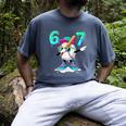 67 Meme Six Seven 6 7 Meme Dab Baseball Ice Cream Drip Men's Comfort Colors T-Shirt Denim