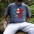 American Baseball Drip Graffiti Ball And Bat Men's Comfort Colors T-Shirt Denim