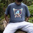Baseball 4 Year Old Ice Cream Drip 4th Birthday Boy Number 4 Men's Comfort Colors T-Shirt Denim Baseball 4 Year Old Ice Cream Drip 4th Birthday Boy Number 4 Men's Comfort Colors T-Shirt Denim