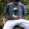 Baseball Catcher Mask Ice Cream Dripping Baseball Fan Boys Men's Comfort Colors T-Shirt Denim Baseball Catcher Mask Ice Cream Dripping Baseball Fan Boys Men's Comfort Colors T-Shirt Denim