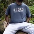 Baseball Dad Daddy Father's Day Number One Baseball Dad Premium Men's Comfort Colors T-Shirt Denim