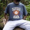 Baseball Dad Father's Day Catcher Men Men's Comfort Colors T-Shirt Denim Baseball Dad Father's Day Catcher Men Men's Comfort Colors T-Shirt Denim