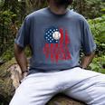Baseball Dad USA American Flag 4th Of July Men's Comfort Colors T-Shirt Denim Baseball Dad USA American Flag 4th Of July Men's Comfort Colors T-Shirt Denim
