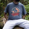 Baseball Dad USA Flag Men's Comfort Colors T-Shirt Denim Baseball Dad USA Flag Men's Comfort Colors T-Shirt Denim