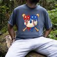 Baseball Drip American Flag Home Plate 4th Of July Patriotic Men's Comfort Colors T-Shirt Denim Baseball Drip American Flag Home Plate 4th Of July Patriotic Men's Comfort Colors T-Shirt Denim