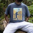Baseball Drip Boys Dripping Ice Cream Baseball American Flag Men's Comfort Colors T-Shirt Denim
