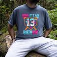 Baseball Drip Bruh It's My 13th Birthday Boy Ice Cream Drip Men's Comfort Colors T-Shirt Denim