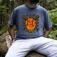 Baseball Drip Ice Cream Dripping Blaze Hunter Orange Camo Men's Comfort Colors T-Shirt Denim Baseball Drip Ice Cream Dripping Blaze Hunter Orange Camo Men's Comfort Colors T-Shirt Denim
