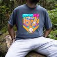 Baseball Drip Number 67 Ice Cream Home Plate Drip Men's Comfort Colors T-Shirt Denim