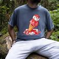 Baseball Ice Cream Drip Youth Strawberry Baseball Red Men's Comfort Colors T-Shirt Denim