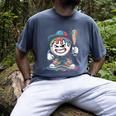 Baseball Mascot Attitude Graffiti Splash Bat Cap Men's Comfort Colors T-Shirt Denim Baseball Mascot Attitude Graffiti Splash Bat Cap Men's Comfort Colors T-Shirt Denim