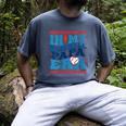 In My Baseball Papa Era Groovy Baseball Dad Family Matching Men's Comfort Colors T-Shirt Denim