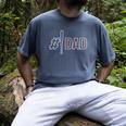 Baseball Player Dad Father's Day Number One Baseball Dad Premium Men's Comfort Colors T-Shirt Denim