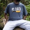 Baseball Player Dad Papa Number One Baseball Dad Fathers Day Premium Men's Comfort Colors T-Shirt Denim