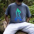 Baseball Player Graphic Men's Comfort Colors T-Shirt Denim