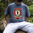 The Best Seat In The House Bucket Dad Baseball Dad Men's Comfort Colors T-Shirt Denim