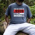 This Boy Runs On Jesus And Baseball Christian Baseball Men's Comfort Colors T-Shirt Denim This Boy Runs On Jesus And Baseball Christian Baseball Men's Comfort Colors T-Shirt Denim