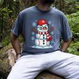 Christmas Baseball Snowman Xmas Pajamas Women Men Boys Men's Comfort Colors T-Shirt Denim Christmas Baseball Snowman Xmas Pajamas Women Men Boys Men's Comfort Colors T-Shirt Denim