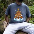 Christmas Baseball Tree Lights Xmas Men's Comfort Colors T-Shirt Denim