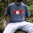 Cute Baseball &Cupid Wings Happy Valentines Boys Men Men's Comfort Colors T-Shirt Denim