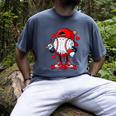 Cute Game Day Baseball Ice Cream Drip Valentine Love XOXO Men's Comfort Colors T-Shirt Denim