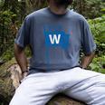 Fly The W Chicago Baseball Winning Flag Distressed Premium Tri-Blend Men's Comfort Colors T-Shirt Denim