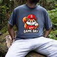 Game Day Baseball Dad Baseball Mam Father's Day Men's Comfort Colors T-Shirt Denim