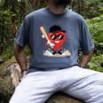 Heart Playing Baseball Valentine Baseball Men's Comfort Colors T-Shirt Denim