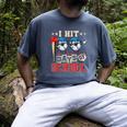 I Hit 100 Days Of School Baseball Kids Boy Teacher 100th Day Men's Comfort Colors T-Shirt Denim