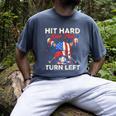 Hit Hard Run Fast Turn Left Baseball Cream Drip Crossed Bats Men's Comfort Colors T-Shirt Denim Hit Hard Run Fast Turn Left Baseball Cream Drip Crossed Bats Men's Comfort Colors T-Shirt Denim