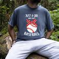 Just A Girl Who Loves Baseball Cute Retro Baseball Lover Men's Comfort Colors T-Shirt Denim