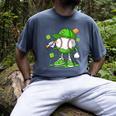 Kids Boys Happy St Patricks Day Kids Baseball Ice Cream Drip Men's Comfort Colors T-Shirt Denim