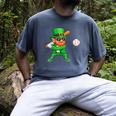 Leprechaun Playing Baseball St Patricks Day Sport Boys Men's Comfort Colors T-Shirt Denim Leprechaun Playing Baseball St Patricks Day Sport Boys Men's Comfort Colors T-Shirt Denim
