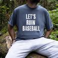 Let's Ruin Baseball Men's Comfort Colors T-Shirt Denim Let's Ruin Baseball Men's Comfort Colors T-Shirt Denim