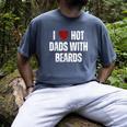 I Love Hot Baseball Dads With Beards Red Hearts Men's Comfort Colors T-Shirt Denim I Love Hot Baseball Dads With Beards Red Hearts Men's Comfort Colors T-Shirt Denim