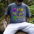Mardi Gras Baseball Coquette Bow Fat Tuesday Parade Girls Men's Comfort Colors T-Shirt Denim Mardi Gras Baseball Coquette Bow Fat Tuesday Parade Girls Men's Comfort Colors T-Shirt Denim